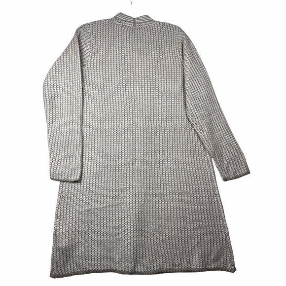 Fortune + Ivy Soft Chunky Longline Open Front Cardigan Knitted Beige/Cream Sz L - Picture 3 of 10